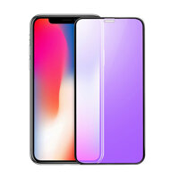 Akabeila Full Mặt Bọc Kính Cường Lực Cho Apple IPhone5S 6S Plus IPhone7 8 Plus IphoneX XS XR XS max iPhone 11 11 Pro 11 Pro Max Full Bao Da Bảo Vệ Màn Hình Chống Ánh Sáng Xanh Tím