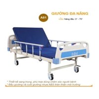 Akiko A81 - Giường bệnh nhân y tế 1 tay quay chuẩn bệnh viện, tặng chậu gội đầu tại giường