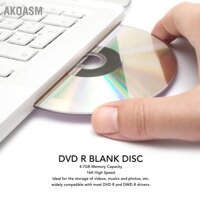 AKOASM Đĩa trống DVD R 4 7GB 16X Máy tính cứng cáp tốc độ cao phương tiện có thể ghi đa năng cho hình ảnh video âm nhạc