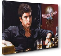 AL Pacino Scarface Trên Thế Giới Là Của Bạn In Canvas Poster Tranh Ảnh Treo Tường Nghệ Thuật Tín