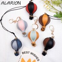 Alarion DIY Móc Khóa, Hot Air Balloon Da Móc Khóa Ô Tô, Mini Móc Khóa Đa Năng Đơn Giản Handmade Móc Khóa Dây Unisex