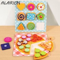 Alarion Thực Phẩm Sân Khấu Đồ Chơi Pizza, Tương Tác Mô Phỏng Pizza Giả Vờ Chơi Đồ Chơi, Montessori Nhận Thức Tinh Tế Bánh Quy Chơi Bộ Thực Phẩm Nhà Bếp Đồ Chơi