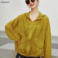 [Alasuo] Quần áo chống nắng thể thao thoáng khí Áo khoác ngắn có mũ trùm đầu nhẹ cho nữ Áo khoác ngoài mỏng [SG]