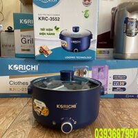 ❤️LẨU ĐIỆN ĐA NĂNG KORICHI KRC-3552 DUNG TÍCH 5L, LÒNG SÂU[HÀNG CHÍNH HÃNG]