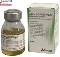 Albiomin 20% 50mL điều trị mất albumin, giảm thể tích máu