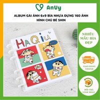 Album ảnh 6x9 đựng 160 ảnh bìa chú bé Shin để ảnh gia đình, lomo card, làm binder đựng card kho album ảnh Anvy