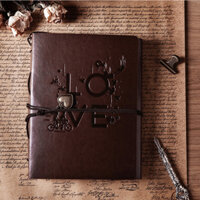 Album ảnh bìa da handmade DIY, Scrapbook phong cách Vintage cổ điển ấm áp đầy hoài niệm