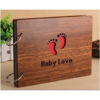 Album ảnh bìa gỗ BABY 22x16 cm