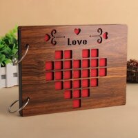 Album ảnh bìa gỗ LOVE 22x16 cm