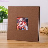 Album ảnh bìa vải lanh WILLISME, Album sổ lưu niệm Hessian tự dính, Lễ tạ ơn 4x6 8x10 40 trang Màn hình ảnh Album cửa sổ Tưởng niệm đám cưới