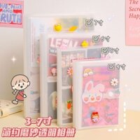 Album ảnh Polaroid Ins, sách lưu trữ giấy ảnh thẻ nhỏ, sách bộ sưu tập ảnh kỷ niệm, sách thẻ cô gái theo đuổi sao, mờ trong suốt