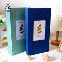 Album Ảnh SKJK, Sách Ảnh Lưu Niệm 6 Inch Vải Lanh, Phong Cách Trượt 300 Tờ Retro Dung Tích Lớn Album Ảnh Cưới