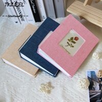 Album Ảnh TKZIEEL, 4x6 Ảnh Vải Lanh Bìa Album Sổ Lưu Niệm Lớn, 200 Túi DIY Có Thể Viết Được Trượt Trong Album Ảnh Cưới Kỷ Niệm Gia Đình