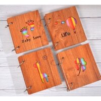 Album Đựng Ảnh 100 Tấm Ảnh 6x9 Bìa Gỗ - Album Đựng Ảnh Kỷ Niệm