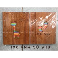 Album gỗ đựng 100 ảnh cỡ 9.12. Ảnh thật shop chụp