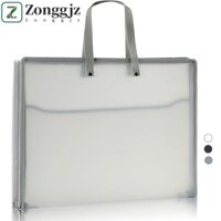 Album kẹp hình ảnh di động ZONGGJZ, Túi lưu trữ hình ảnh có tay cầm chống nước 4K / 8K, lớp lót cứng cực lớn trong suốt / màu trơn Dây kéo đóng hộp đựng hồ sơ vẽ bằng nhựa hoạt động