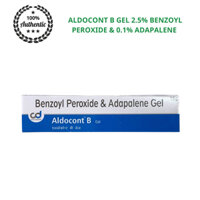 Aldocont B gel (15g) 0.1% adapalene và 2.5% benzoyl peroxide, gel giảm mụn hiệu quả