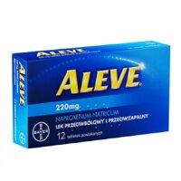 Aleve 220mg, 12 viên điều trị , đau đầu, đau răng, đau cơ, đau khớp, đau lưng, bụng kinh, hạ sốt