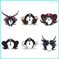 Alia Lông Cừu Sừng Tóc Vòng Có Lông Hoa Cho Ban Nhạc Đầu Cosplay Tóc Vòng
