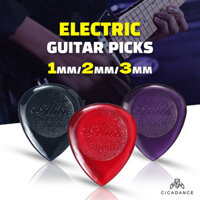 Alice 100 PCS Pick gảy Đàn guitar điện Thiết kế lõm chống trượt mờ Phím Gảy Đàn Guitar Bass 1mm/ 2 mm/ 3 mm