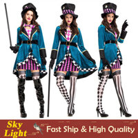 Alice Ở Xứ Sở Thần Tiên Mad Hatter Trang Phục Hóa Trang Tarrant Hightopp Phù Hợp Với Người Phụ Nữ Đầm Gợi Cảm Nữ Tiệc Halloween Trang Phục