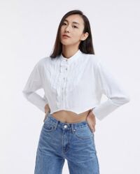 Alicia Crop Shirt - White