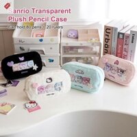 Alik Sanrio Hello Kitty Hộp đựng bút chì sang trọng trong suốt Kuromi Melody Cinnamoroll Dung tích lớn Túi đựng bút Văn phòng phẩm Tổ chức VN