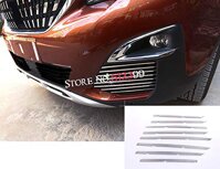 Alina-Shops - 16pcs/set Exterior Stainless Steel Front Grille Grills Cover Trim Car Styling For Peugeot 5008 GT Car accessories