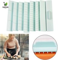 Alison 8 Chiếc Thước Bánh Quy, Khuôn Cán Bánh Quy Màu Xanh, Thước Cân Bằng Nướng Có Tay Cầm ABS Cookie Độ Dày Dụng Cụ Đo Fondant Icing