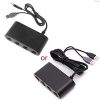Alittle 3 Trong 1 4 Cổng GC Tay Cầm Cho Wiiu PC Switch Bộ Chuyển Đổi Cho PC Game Cube GC Bộ Điều Khiển Phụ Kiện
