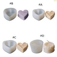 Alittle 3D Khuôn Silicon Hình Trái Tim Handmade Xà Phòng Làm Khuôn Tiếp Liệu