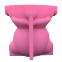 Alittle Khuôn Silicon Vintage Chậu Hoa Khuôn Hình Gấu Khuôn Trồng Cây mọng Nước