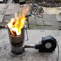 Alittle US EU Cắm Quạt BBQ Máy Thổi Khí Lưu Lượng Không Khí Lớn 100-240V Quạt Chạy Bằng Tốc Độ Biến Đổi Bộ Điều Khiển Dã Ngoại Thịt Nướng Dụng Cụ