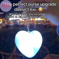 Alittlesetrtu 1 Chiếc Mới Hình Trái Tim Đèn Ngủ LED Cảm Ứng Cảm Biến Ánh Sáng Túi Xách Túi Đi Học Có Kẹp VN