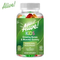 Alive Kids, Kẹo dẻo tăng trưởng xương và cơ bắp, dành cho trẻ từ 2 tuổi trở lên, Wildberry, 60 viên kẹo dẻo