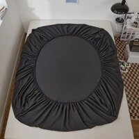 All-Season Full Wrap Bed Sheet Bed Cover Solid Color Internet Celebrity Mengsi Mattress Protector Bed Cover Single Black Bed Sheet VLFX