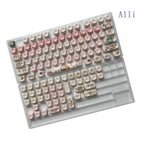 Alli 118Keys Pink Pig Keycap PBT Dye Thăng hoa MOA Profile cho Switch Fit 61 64 68 87 96 104 108Keyboard Keycap
