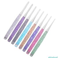 Allilivefoua2 8 Cái 2 5mm-6 0mm Công Thái Học Móc Kim Cho Áo Len Khăn Mũ