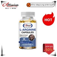 Alliwise Viên nang bổ sung L-Arginine L Citrulline 120 viên Viên nang oxit nitric cho nam giới