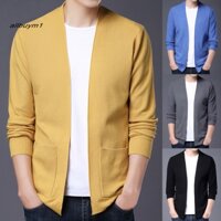 Alm Áo Khoác cardigan Tay Dài Dáng Rộng Màu Trơn Cá Tính Cho Nam