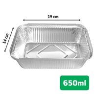 ⚡️Loại 𝟲𝟱𝟬ml⚡️Set 𝟱𝟬 Hộp Giấy Bạc - Hộp Nhôm dùng một lần
