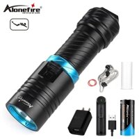 Alonefire DV30 Đèn pin lặn biển Led Đèn chống nước dưới nước 3000LM Đèn cắm trại