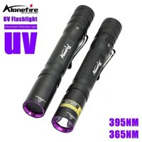 Alonefire SV80 365 / 395nm Đèn pin UV Tia cực tím Bút đánh dấu mực vô hình Blacklight Pen Torch Pet Cat tinea nước tiểu vết bẩn Đèn phát hiện