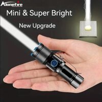 Alonefire X67 Zoom Đèn Chùm Trắng Dài Khoảng Cách Mini Đèn Pin Type-C Usb Sạc Di Động Bỏ Túi Nhà Ngoài Trời 16340 Pin Đèn Pin