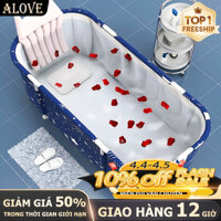 ALOVE Bồn tắm gấp gọn cao cấp dành cho người lớn làm từ vải Oxford 6 lớp dày chống thấm cách nhiệt 3 giờ