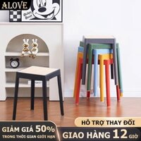 ALOVE Ghế nhựa giả mây đan nhập khẩu cao cấp, đa sắc, dày dặn, thiết kế hiện đại，Ghế đôn nhựa đúc giả mây nhập khẩu