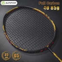 ALP TAJ Rồng 4U Căng Max 35LBS 16KG Vợt Cầu Lông Original 100% Full Carbon ALPSPORT Rsl Yonex Badminton Racket Black