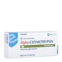 Alpha-Chymotrypsin Tab 4200IU (Hộp 2 vỉ x 10 viên)