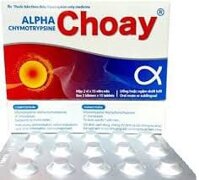 Alpha Chymotrypsine Choay SANOFI điều trị phù nề sau chấn thương, phẩu thuật, bỏng (2 vỉ x 15 viên)
