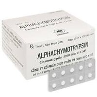 Alphachymotrypsin Mebiphar 4200 IU trị phù nề sau chấn thương (20 vỉ x 10 viên)